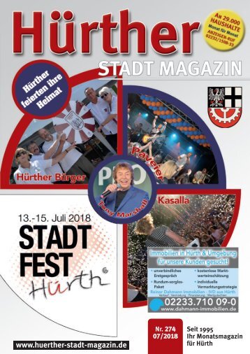 Hürther Stadt Magazin Juli 2018