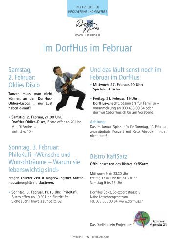 Im DorfHus im Februar - in Spiez