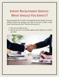 Expert recruitment service: what should you expect?
