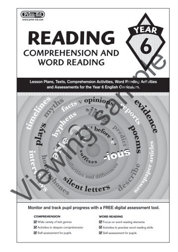 PR-2980UK Reading Comprehension and Word Reading  - Year 6