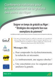 Soigner en temps de gratuité au Niger - Help