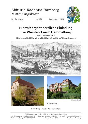 Hiermit ergeht herzliche Einladung zur Weinfahrt nach Hammelburg