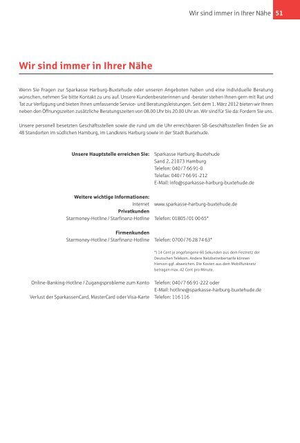 Geschäftsbericht 2011 - Sparkasse Harburg-Buxtehude