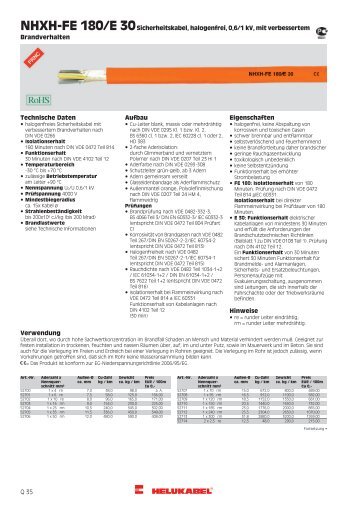 NHXH-FE 180/E 30Sicherheitskabel, halogenfrei, 0,6 ... - HELUKABEL