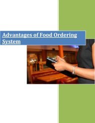 Advantages of Food Ordering System