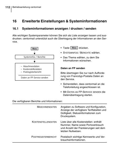 centormail DEU / Betriebsanleitung - Francotyp Postalia