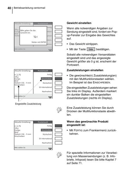 centormail DEU / Betriebsanleitung - Francotyp Postalia