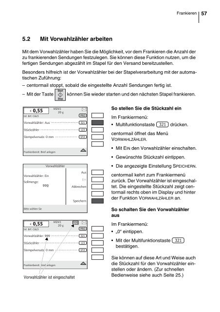 centormail DEU / Betriebsanleitung - Francotyp Postalia