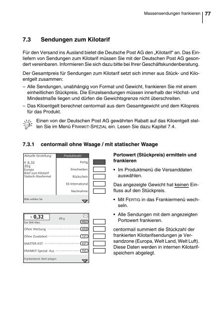 centormail DEU / Betriebsanleitung - Francotyp Postalia