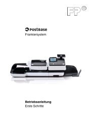 [PostBase / DEU] Betriebsanleitung: Erste Schritte - Francotyp Postalia