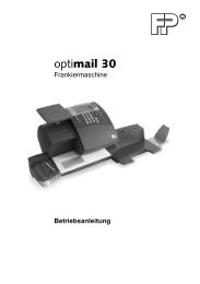 optimail 30 DEU / Betriebsanleitung - Francotyp Postalia
