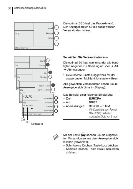 optimail 30 DEU / Betriebsanleitung - Francotyp Postalia