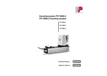 FPi 5000-2 Betriebsanleitung - Francotyp Postalia