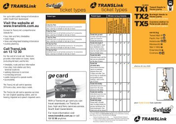 Route TX1, TX2, TX5 timetable - Experience Oz