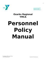 ORYMCA Employee Personnel Policy 2018