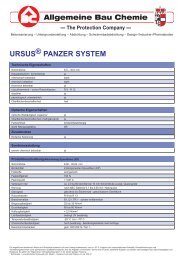 URSUS® PANZER SYSTEM - Allgemeine Bau Chemie