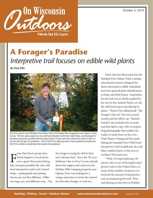 A Forager's Paradise Interpretive trail focuses on edible wild plants