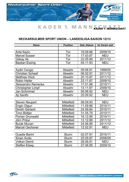 landesliga-saison 2012/13 - Neckarsulmer Sport-Union