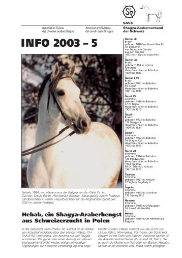 INFO 2003 – 5 - Shagya-Online