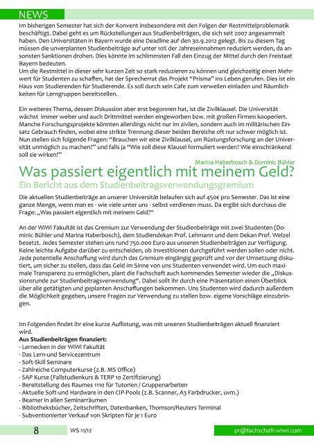 05 NEWS - Fachschaft Wiwi