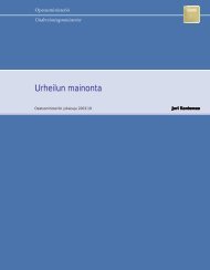 Urheilun mainonta