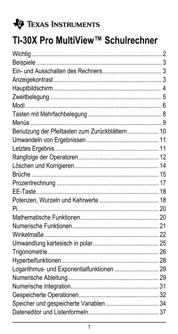 TI-30X Pro MultiView™ Schulrechner - Texas Instruments