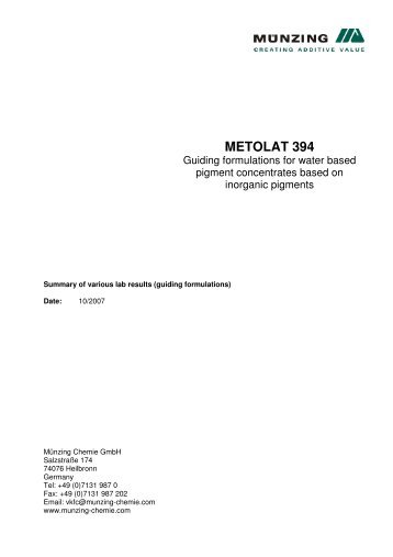 METOLAT 394 - Munzing