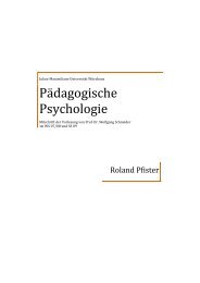 Pädagogische Psychologie (SS 09) - Roland Pfister | Home
