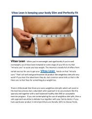  Vitax Lean is keeping your body Slim and Perfectly Fit
