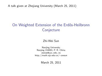 On Weighted Extension of the Erdos-Heilbronn Conjecture