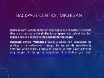 Backpage Centralmichigan A Better Choice As Backpage Replacement Backpage Centralmichigan A Better Choice As Backpage Replacement