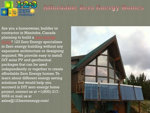 Affordable Zero Energy Homes