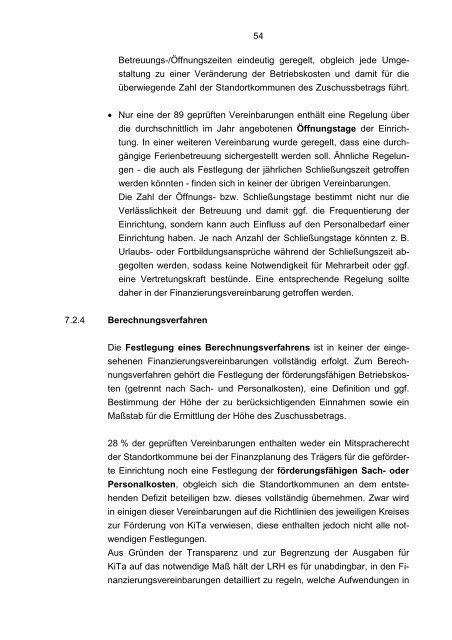 Finanzierung von Kindertageseinrichtungen - Landesrechnungshof ...