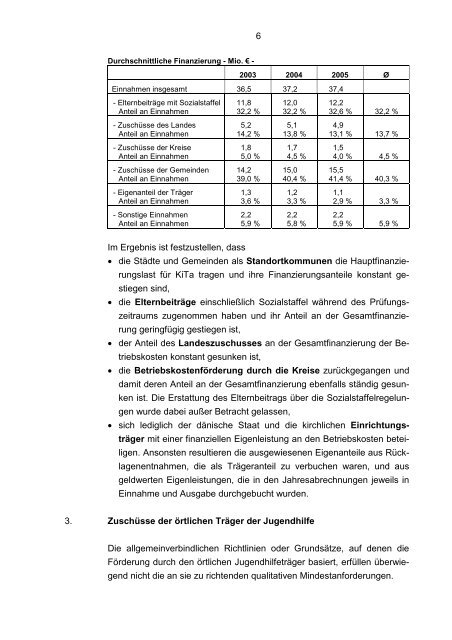 Finanzierung von Kindertageseinrichtungen - Landesrechnungshof ...