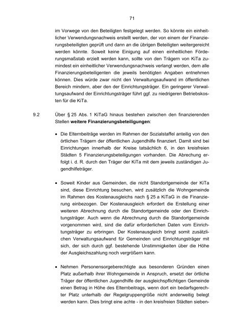 Finanzierung von Kindertageseinrichtungen - Landesrechnungshof ...