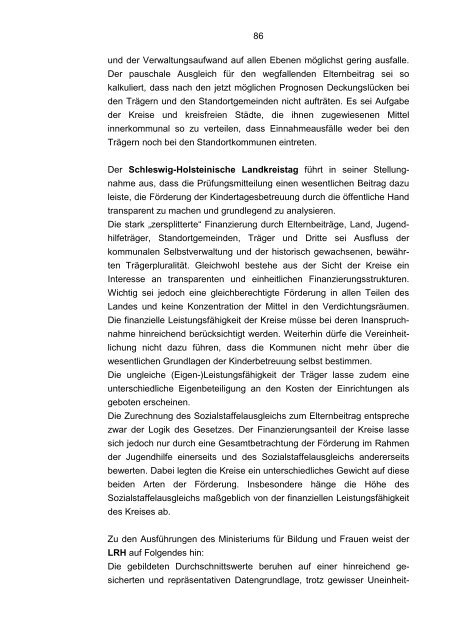 Finanzierung von Kindertageseinrichtungen - Landesrechnungshof ...