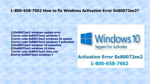 1 800 658 7602 How To Fix Windows Activation Error 0xee2 1 800 658 7602 How To Fix Windows Activation Error 0xee2