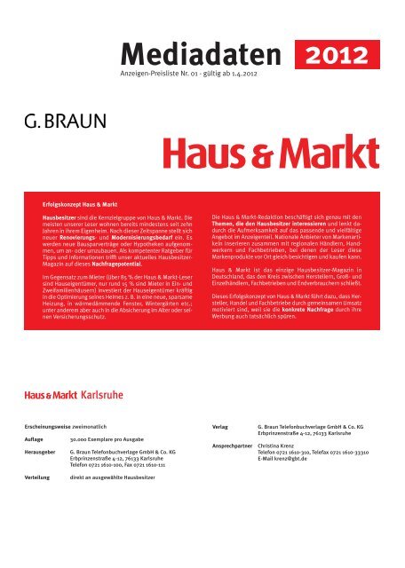 Mediadaten 2012 - Haus und Markt