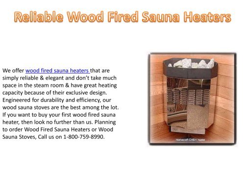 Reliable Wood Fired Sauna Heaters