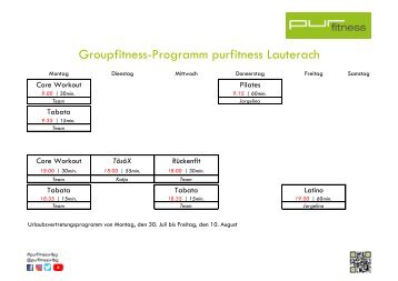 Kursplan purfitness Lauterach #8 2018