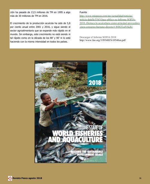 REVISTA PESCA AGOSTO 2018