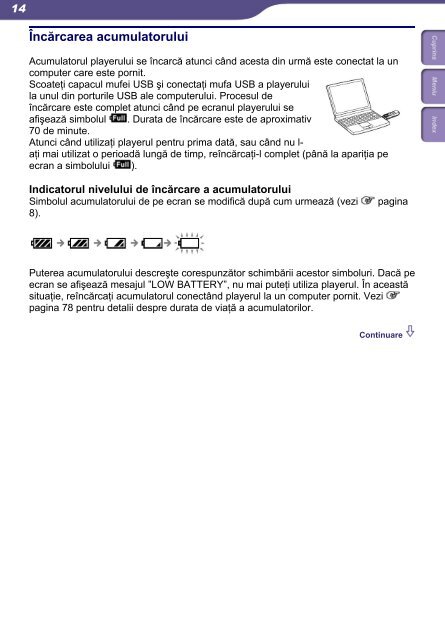 Sony NWZ-B143 - NWZ-B143 Istruzioni per l'uso Rumeno