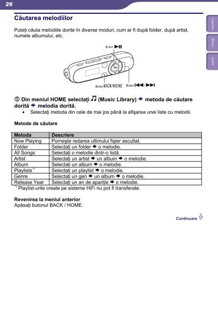 Sony NWZ-B143 - NWZ-B143 Istruzioni per l'uso Rumeno