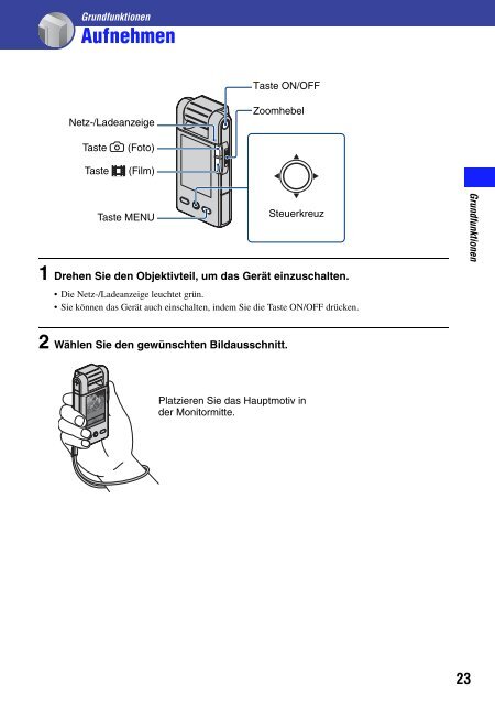 Sony MHS-PM5 - MHS-PM5 Consignes d&rsquo;utilisation Allemand