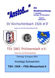 Spielplan 2. Mannschaft - TSV 1861 - Prichsenstadt