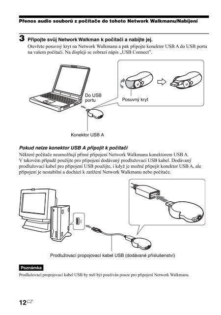 Sony NW-E305 - NW-E305 Istruzioni per l'uso Ceco