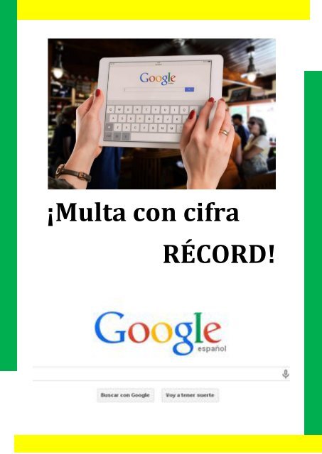 Rafael Núñez - Google multa