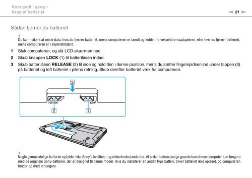 Sony VGN-NW2MTF - VGN-NW2MTF Mode d'emploi Danois