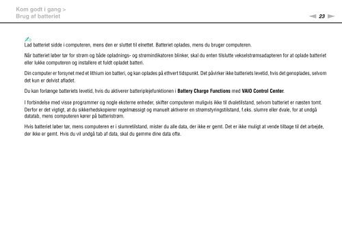 Sony VGN-NW2MTF - VGN-NW2MTF Mode d'emploi Danois