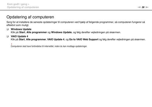 Sony VGN-NW2MTF - VGN-NW2MTF Mode d'emploi Danois